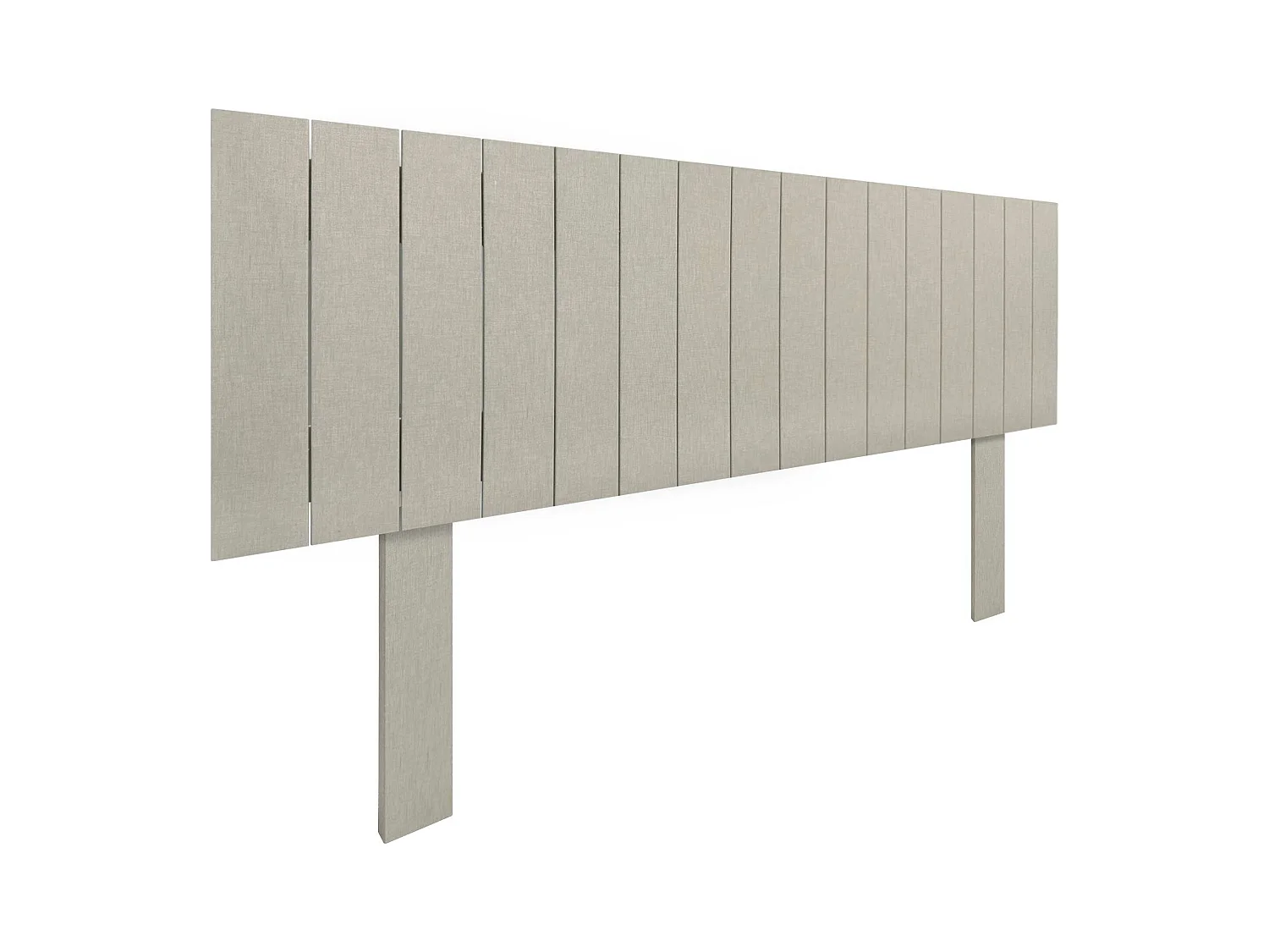 DHOME Tête de Lit Bois Recyclé Dm Style Vertical avec Pieds 135x115cm Lits 135 - Finition Lin