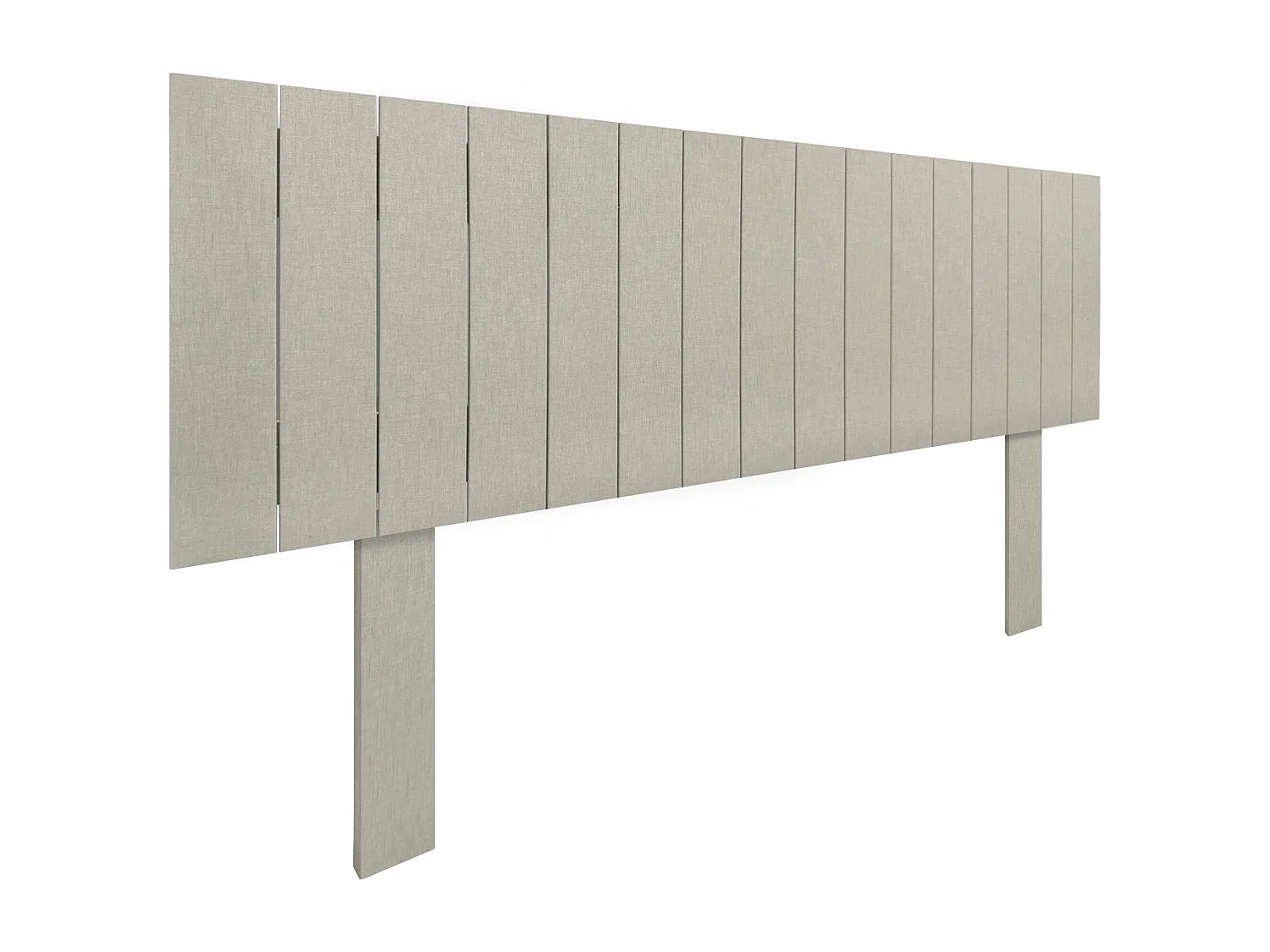 DHOME Tête de Lit Bois Recyclé Dm Style Vertical avec Pieds 135x115cm Lits 135 - Finition Lin