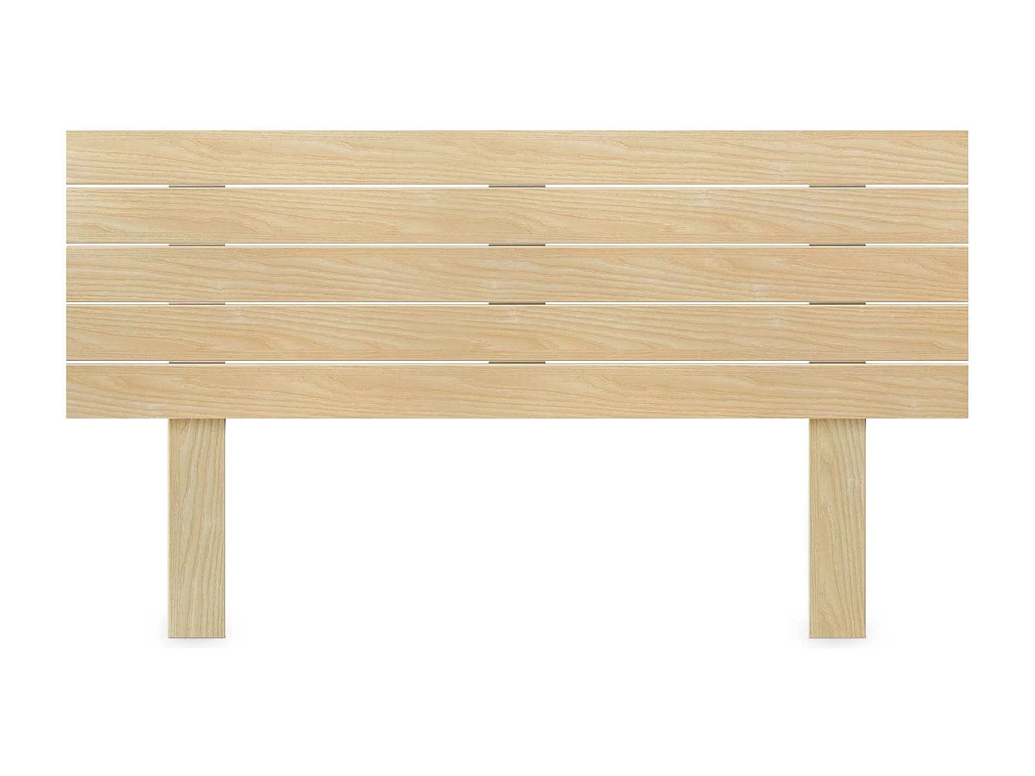DHOME Kopfteil aus recyceltem Holz, Dm, horizontal, Palettenstil mit Beinen, 160 x 115 cm, Betten 160 – Naturholz