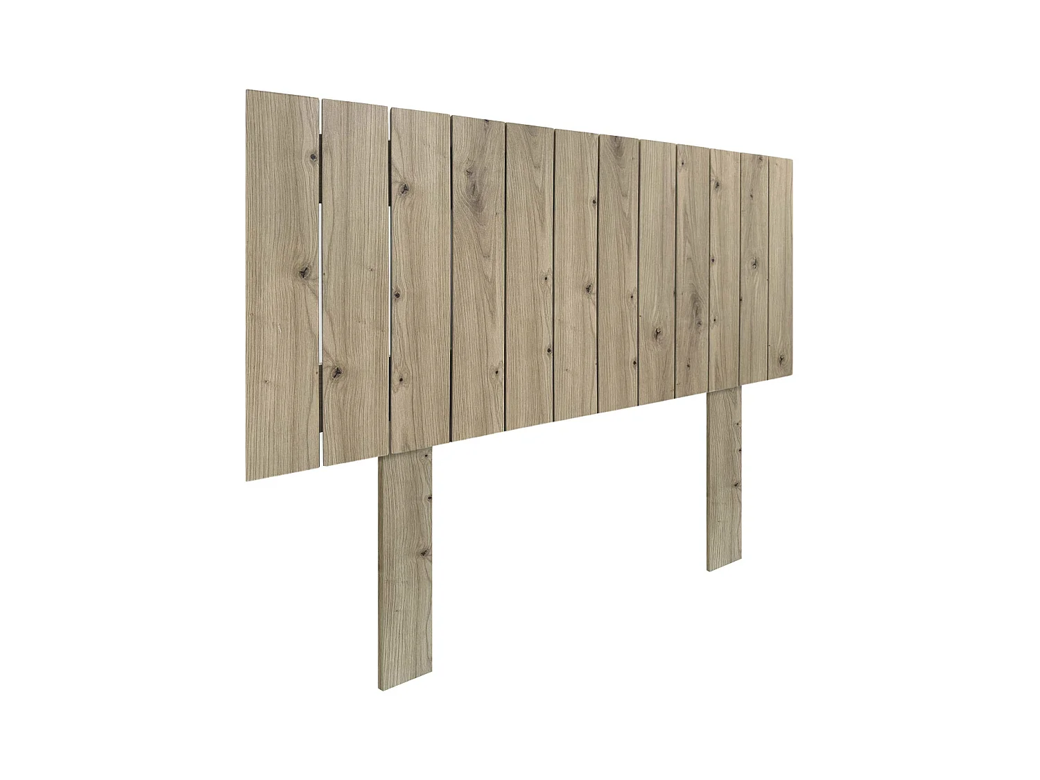DHOME Tête de Lit Bois Recyclé Dm Style Vertical avec Pieds 90x115cm Lits 90 - Chêne