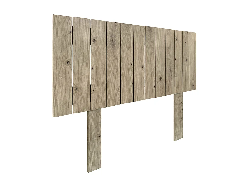 DHOME Testiera in Legno Riciclato Dm Stile Verticale con Gambe 90x115 cm Letti 90 - Rovere