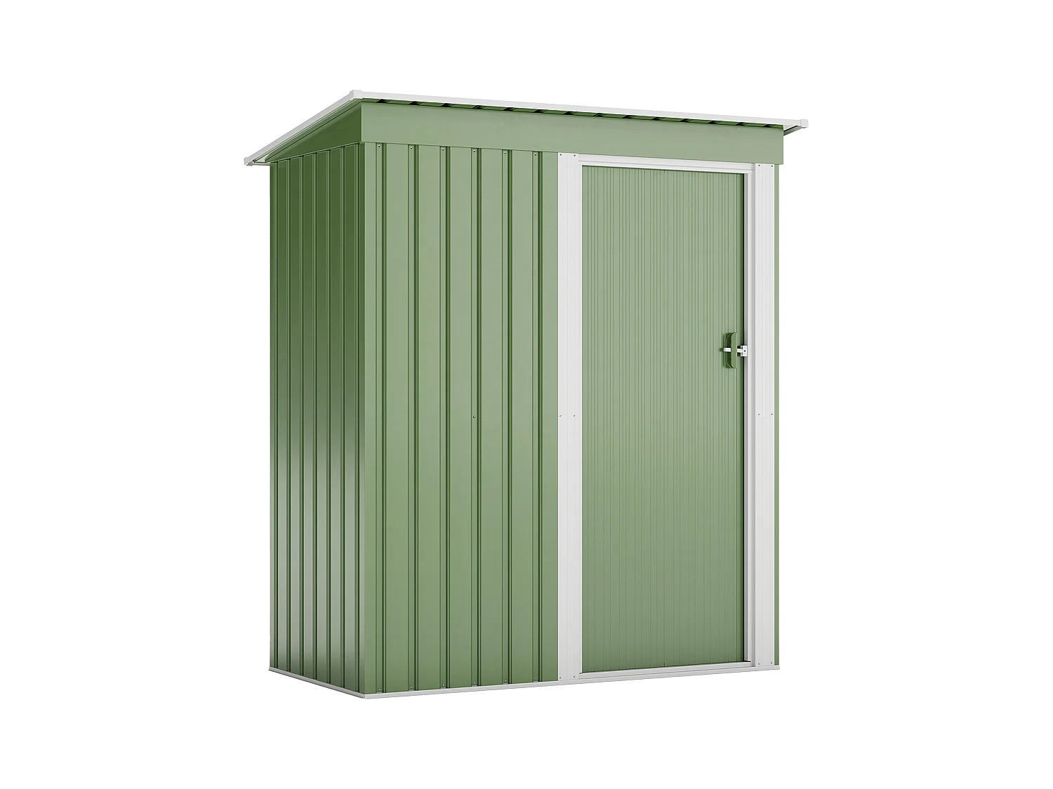 Haveskur i metal lavet af galvaniseret stål i salvie-grøn - 1,39 m² - BIRON