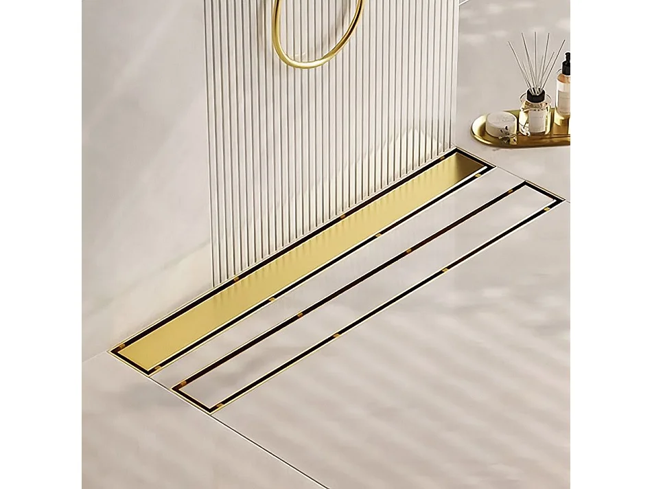 Drain Linéaire REA Neox Pro 800 Gold en Acier Inoxydable AISI 304 de Haute Qualité