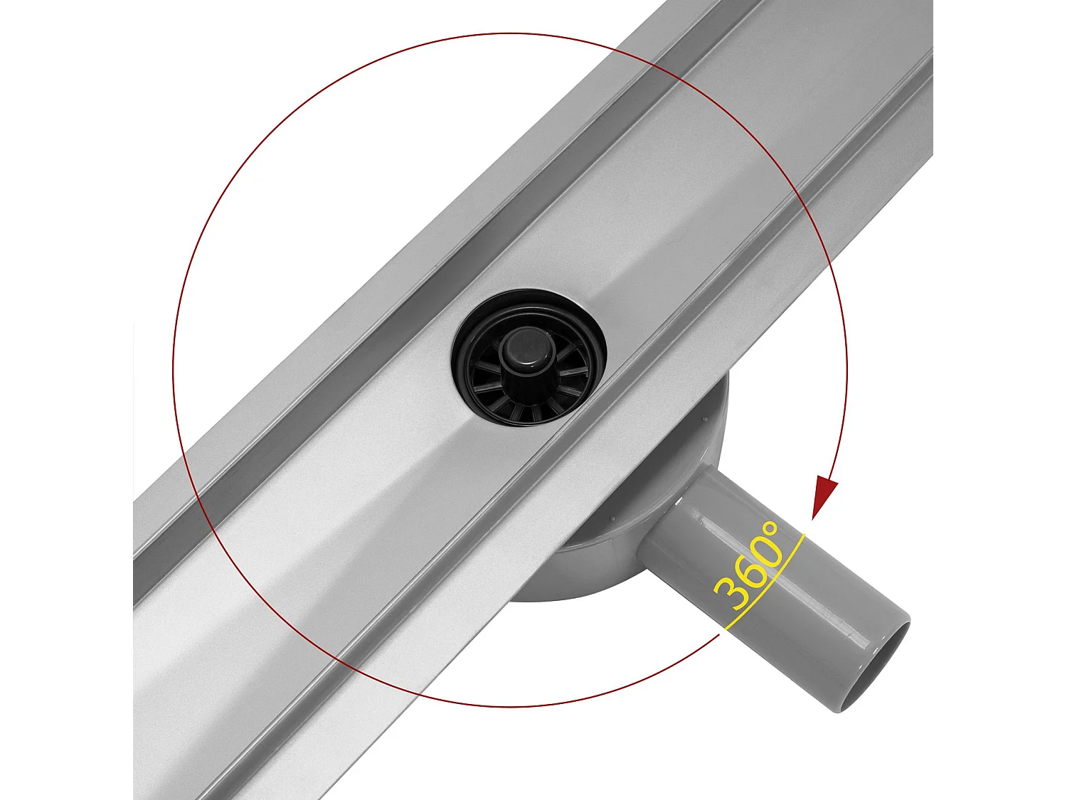 Drain linéaire en acier inoxydable Rea Pure Neo Pro 900 Brush Steel