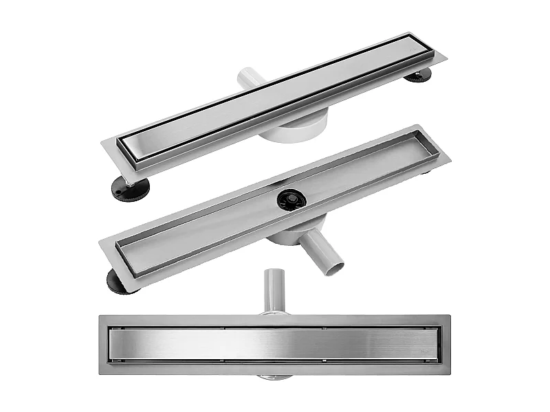 Drain linéaire en acier inoxydable Rea Pure Neo Pro 900 Brush Steel