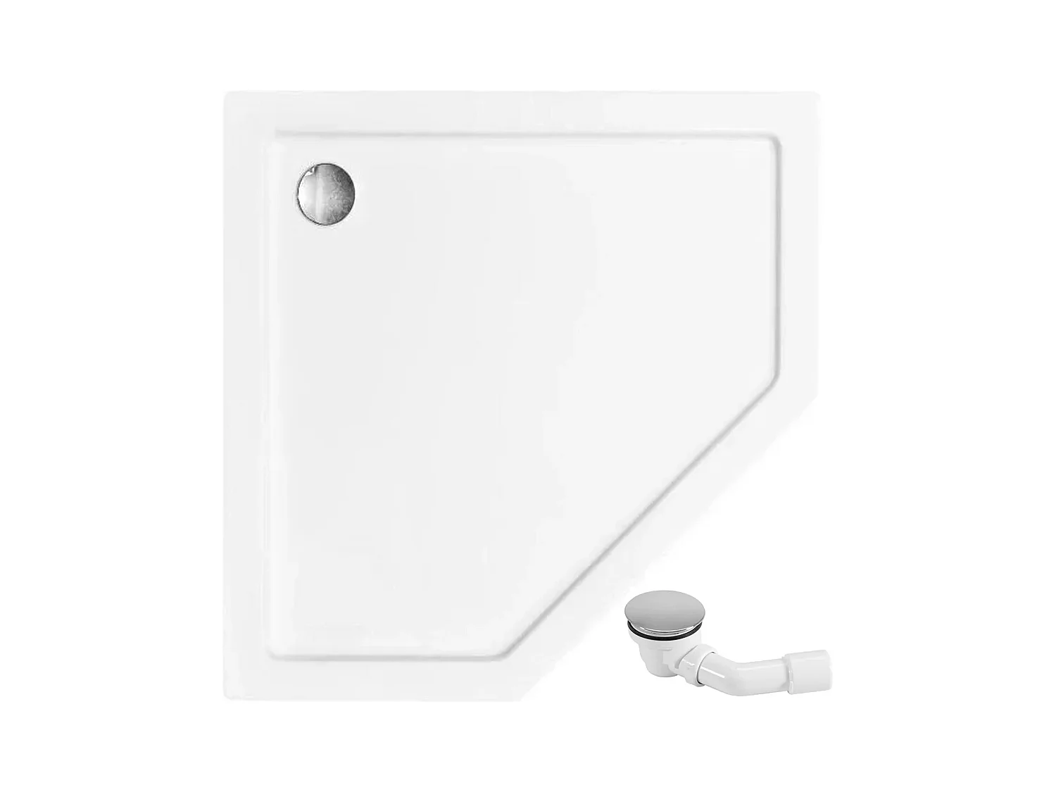 Receveur De Douche Rea Diamond 90X90X5Cm White