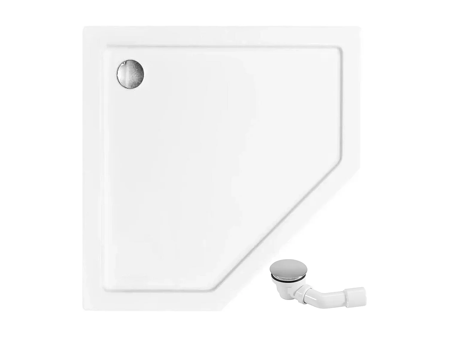 Douchebak Rea Diamond 90X90X5Cm White