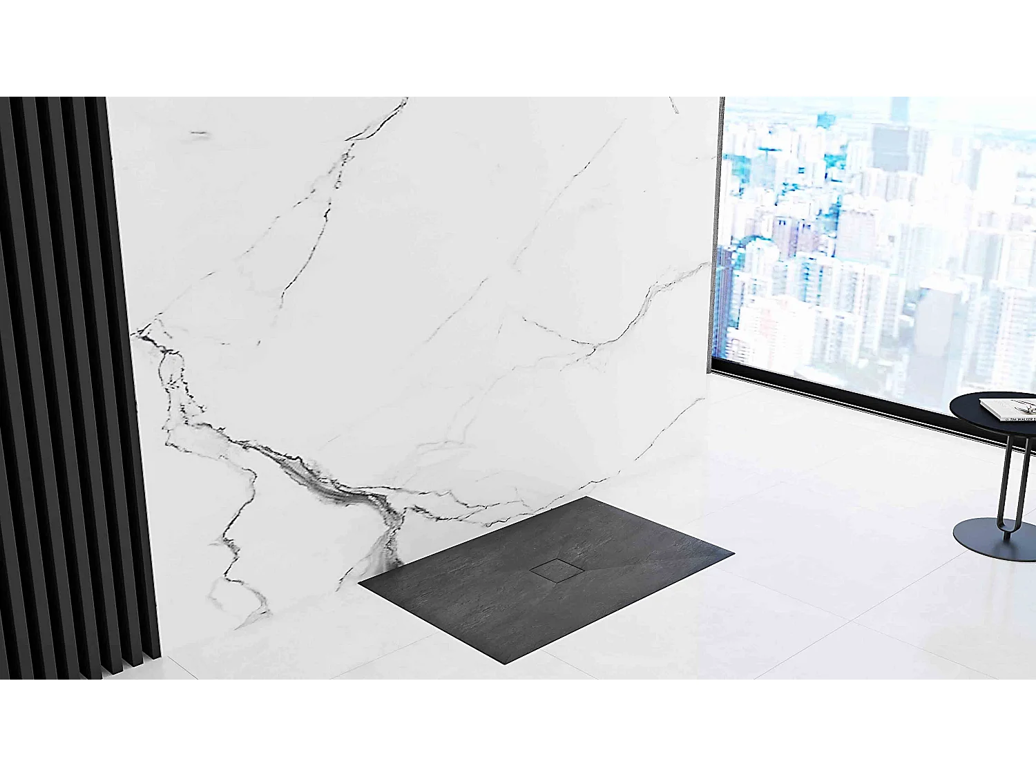 Duschtasse Rea Stone 90X120 Black