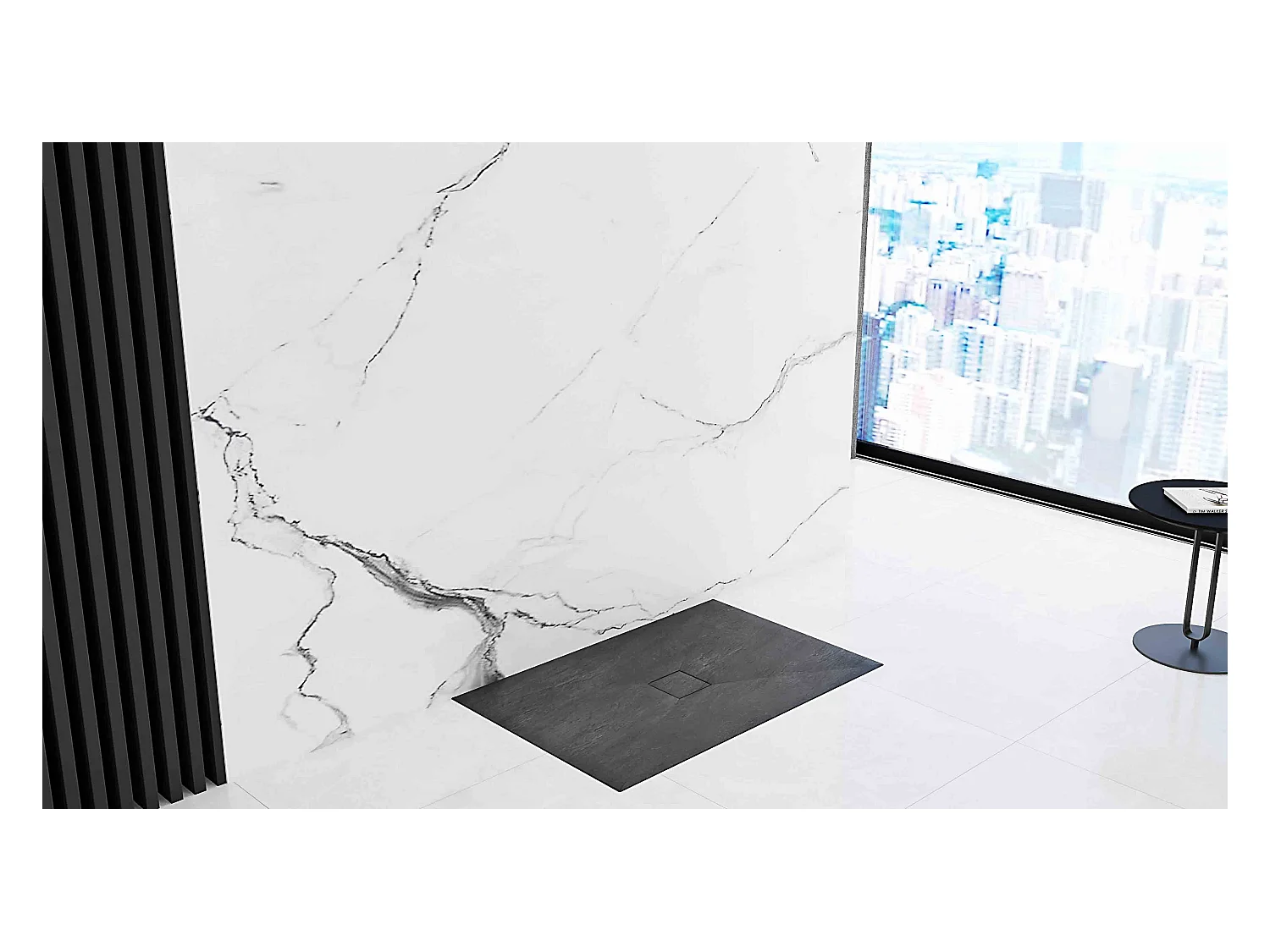 Douchebak Rea Stone 90X120 Black