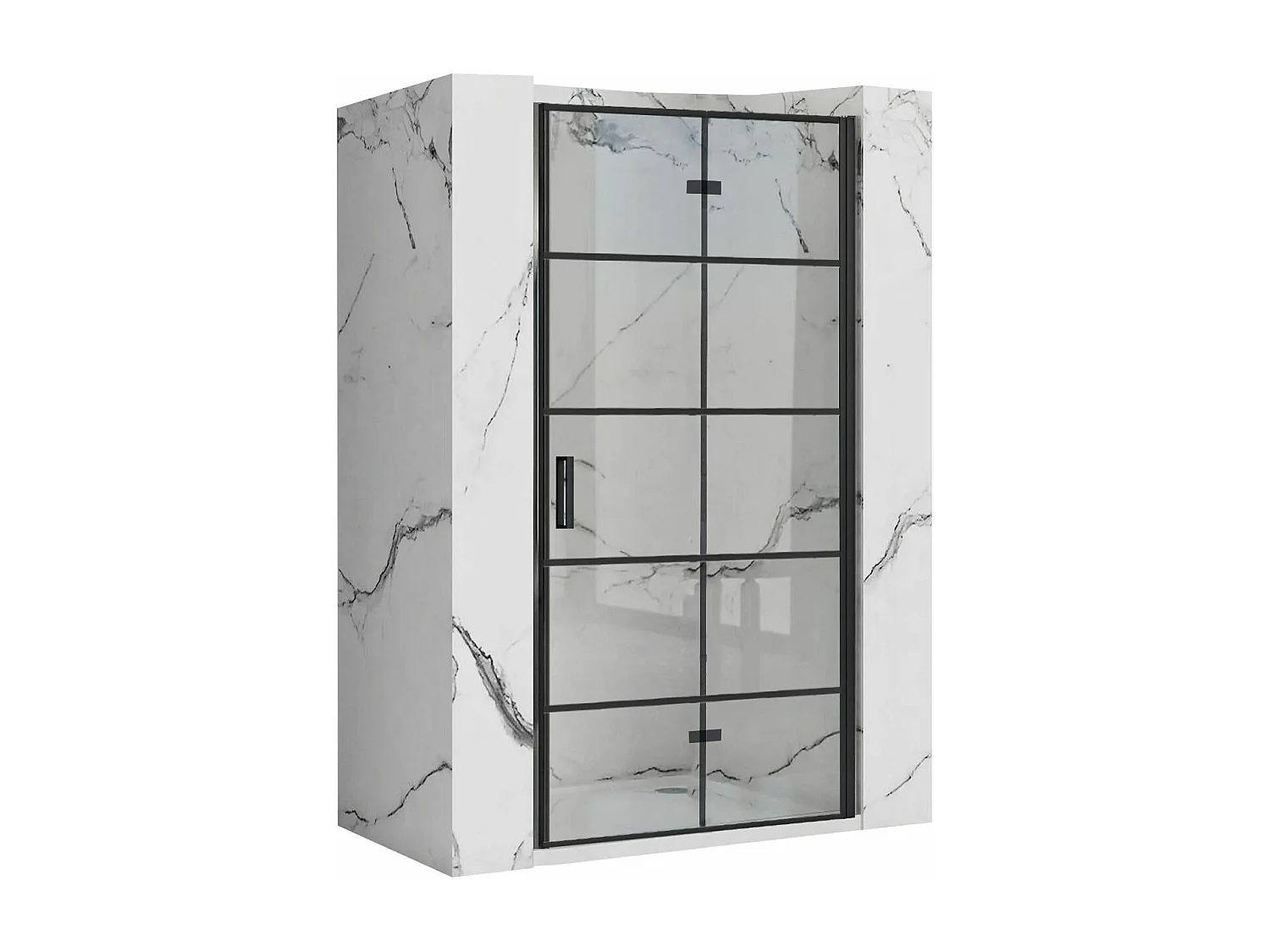 Porte De Douche Rea Molier 80 Black + Profilé