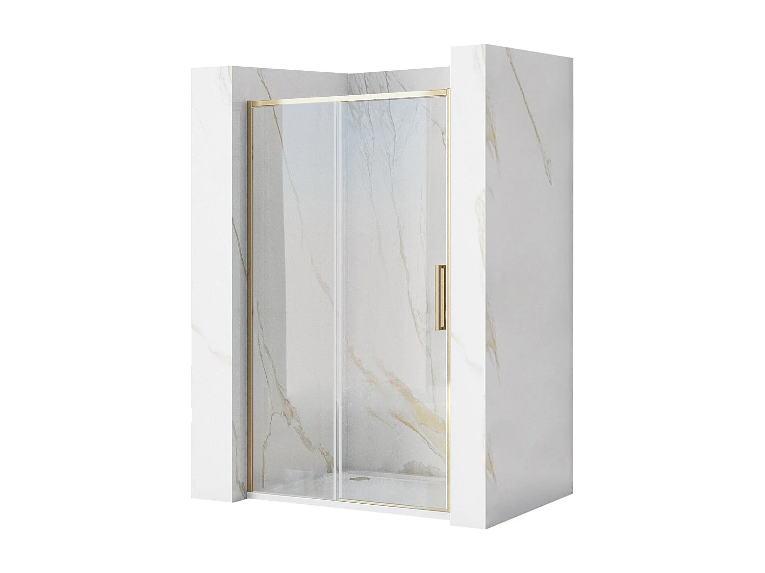 Porte De Douche Coulissante Rea Rapid Slide 120 Gold