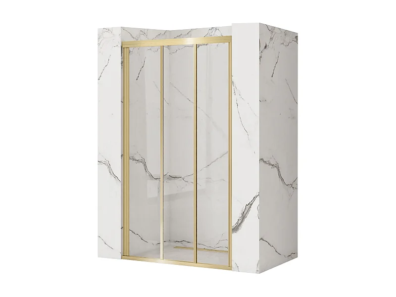 Portas De Chuveiro Rea Alex 120 Brush Gold