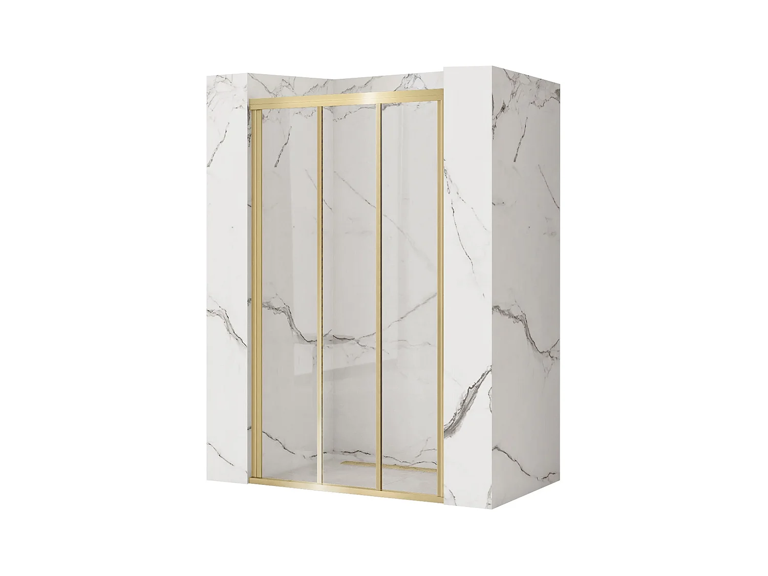 Porte De Douche Rea Alex 120 Brush Gold
