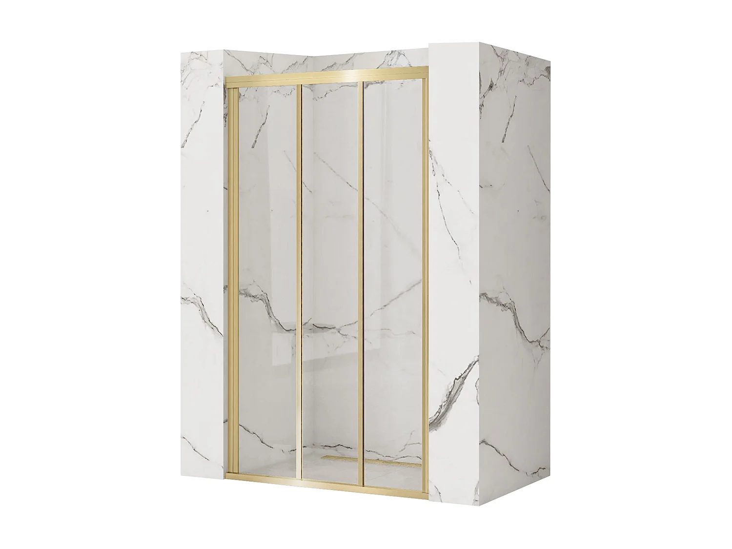 Porte De Douche Rea Alex 120 Brush Gold