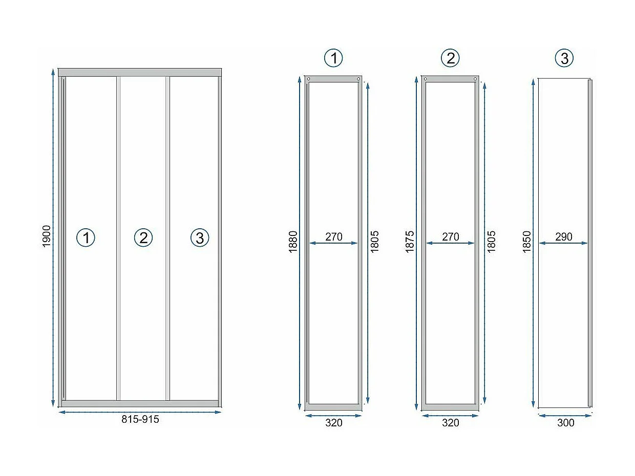 Puerta De La Ducha Rea Alex 90 Black
