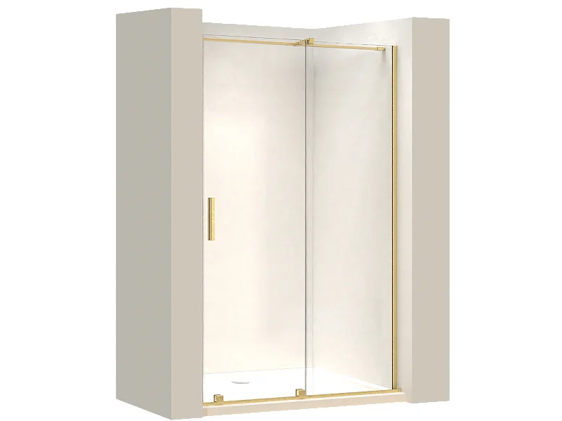 Porte De Douche Rea Montana 110 Brush Gold + Profilé