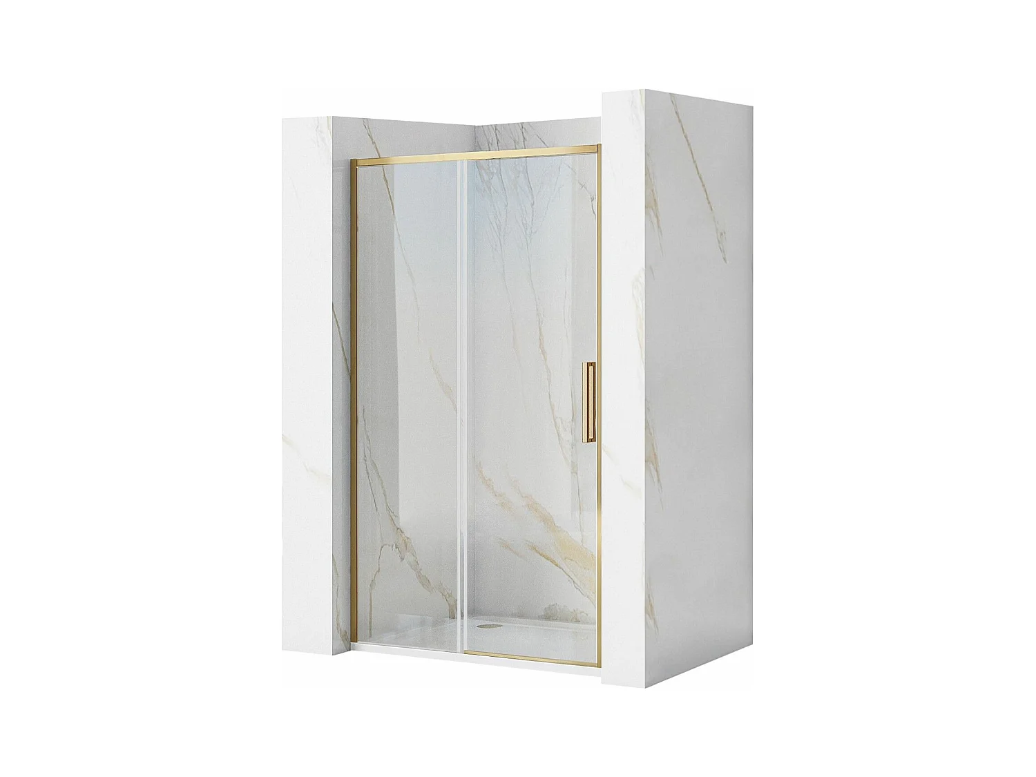 Porte De Douche Coulissante Rea Rapid Slide 130 Brush Gold