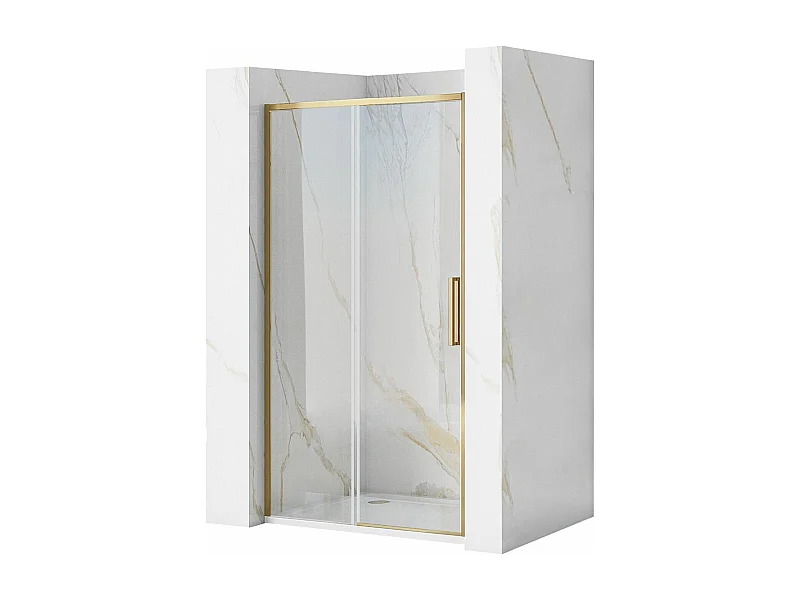 Porta Deslizante De Chuveiro Rea Rapid Slide 110 Brush Gold