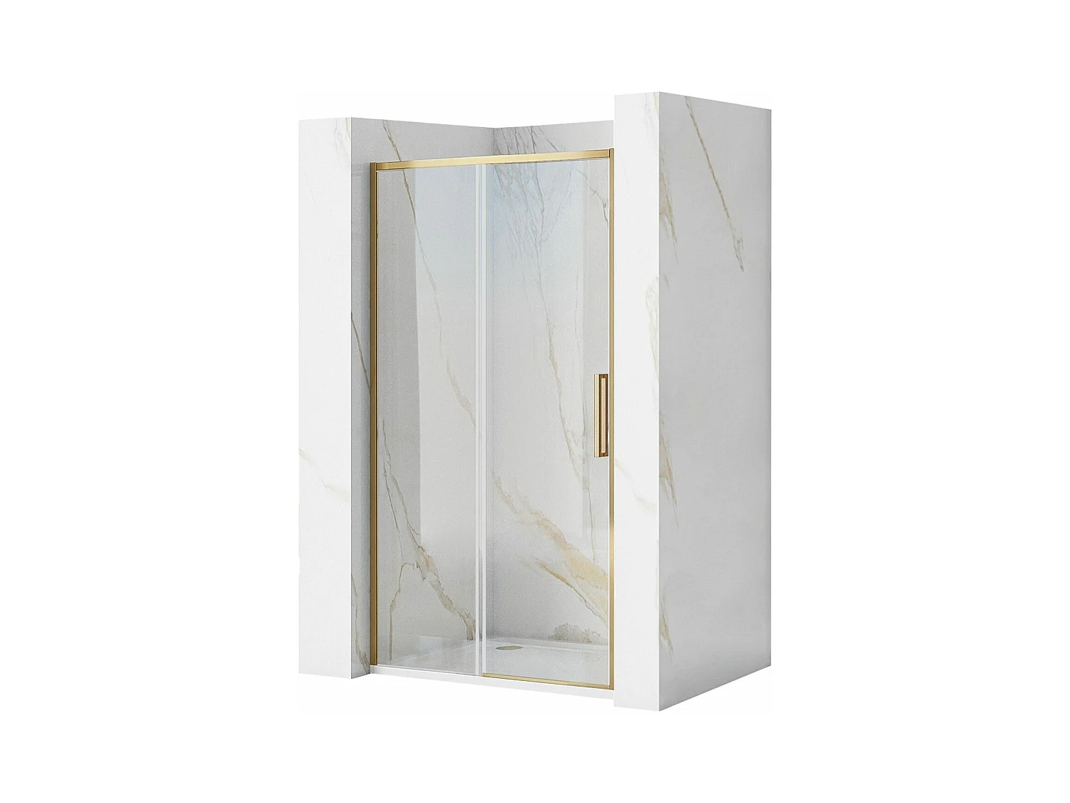 Porte De Douche Coulissante Rea Rapid Slide 110 Brush Gold