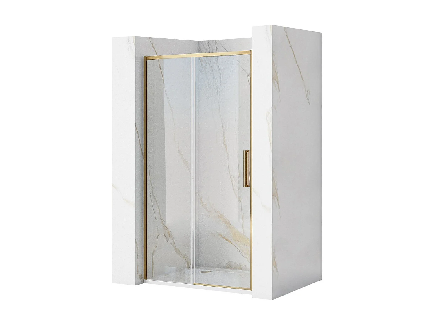 Porte De Douche Coulissante Rea Rapid Slide 110 Brush Gold