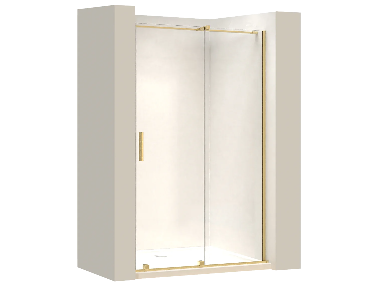 Porte De Douche Rea Montana 100 Brush Gold + Profilé