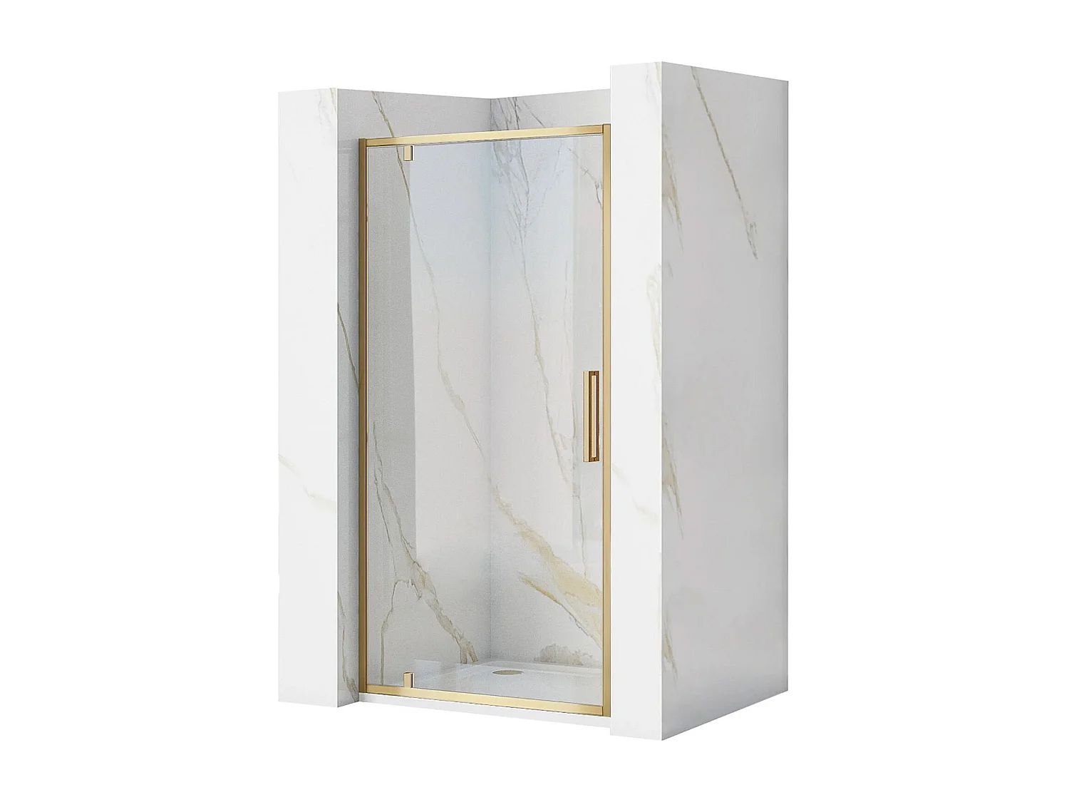 Porte De Douche Rea Rapid Swing 1100 Brush Gold