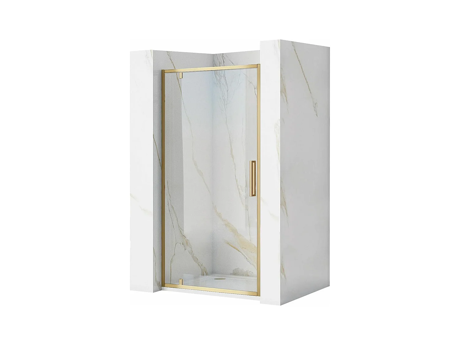 Porte De Douche Rea Rapid Swing 1100 Brush Gold