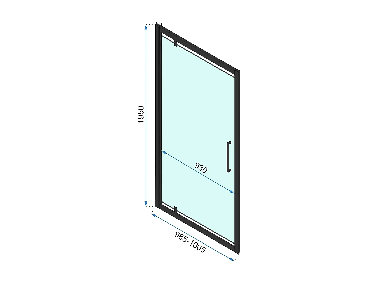 Porte De Douche Rea Rapid Swing 1100 Brush Gold