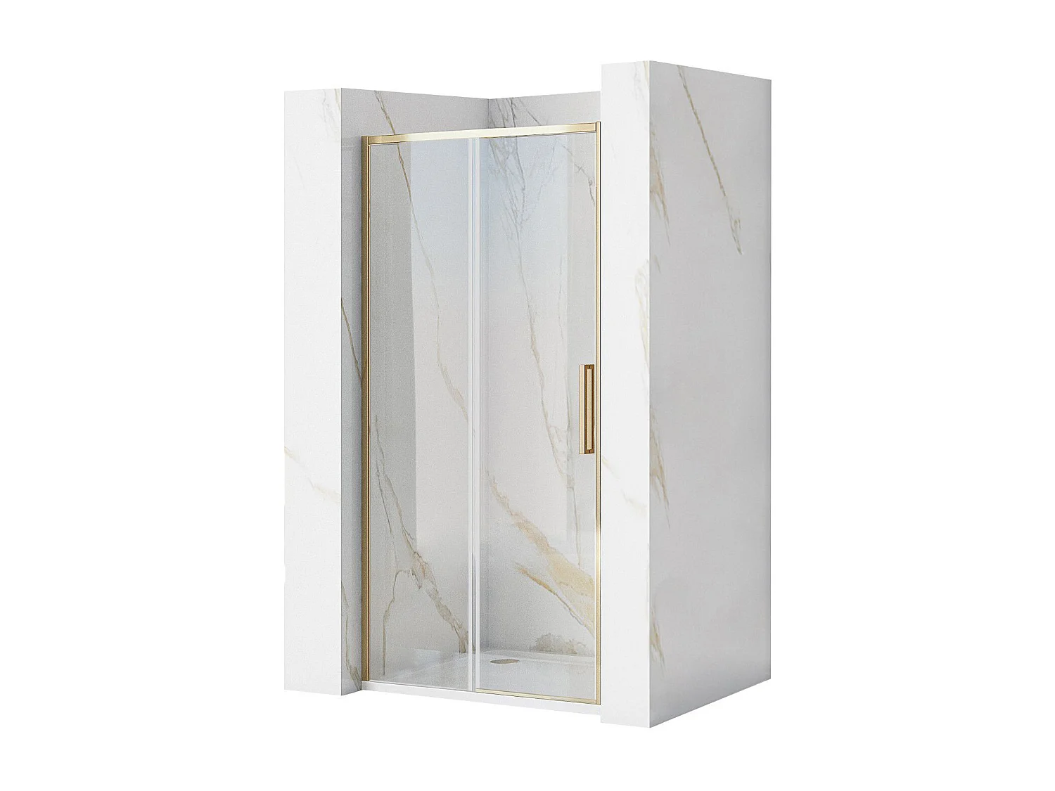 Porte De Douche Coulissante Rea Rapid Slide 100 Gold