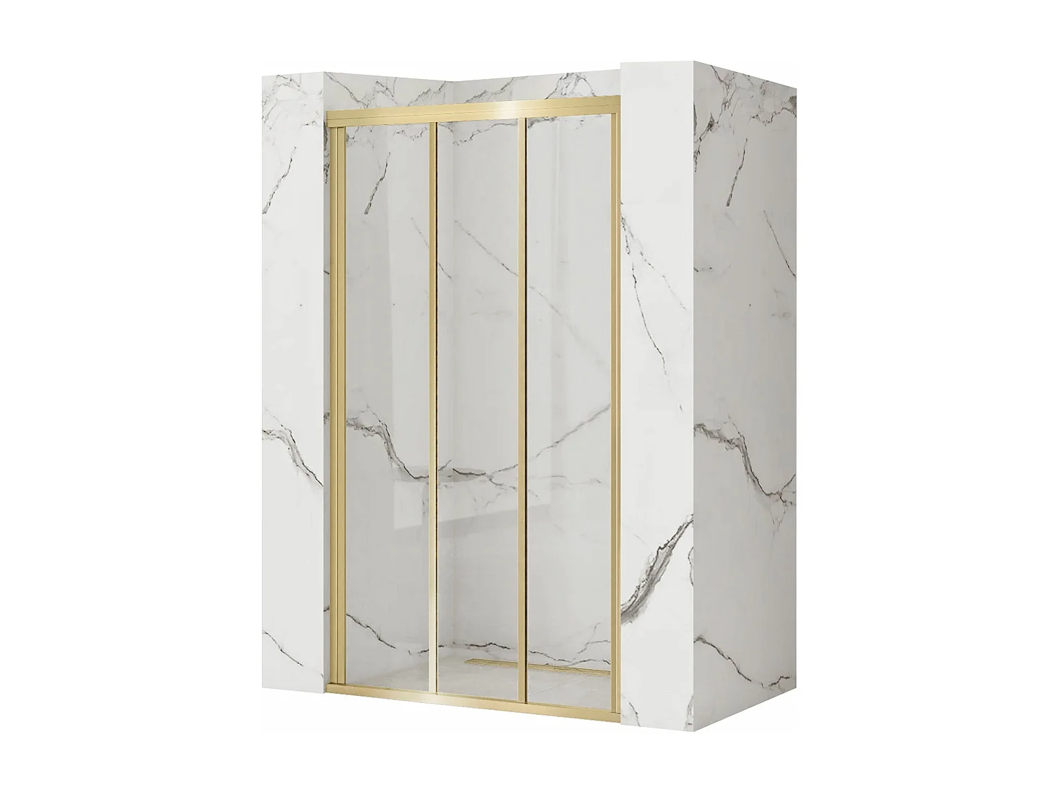 Porte De Douche Rea Alex 90 Brush Gold