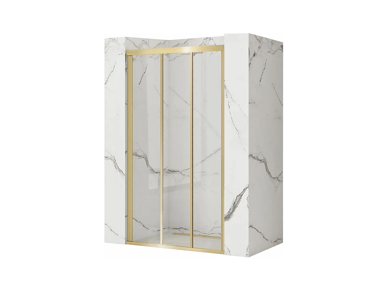 Porte De Douche Rea Alex 90 Brush Gold