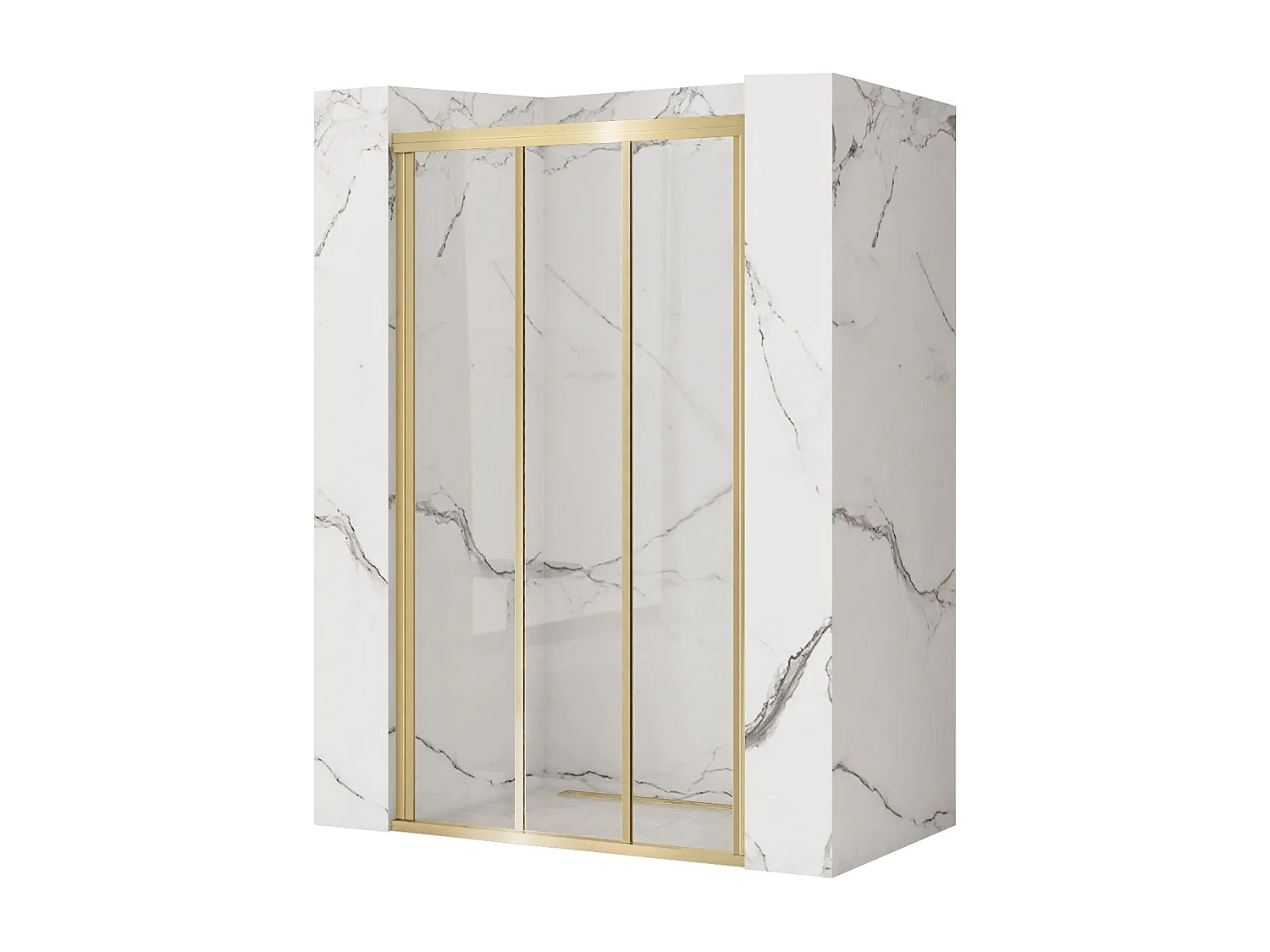 Porte De Douche Rea Alex 100 Brush Gold