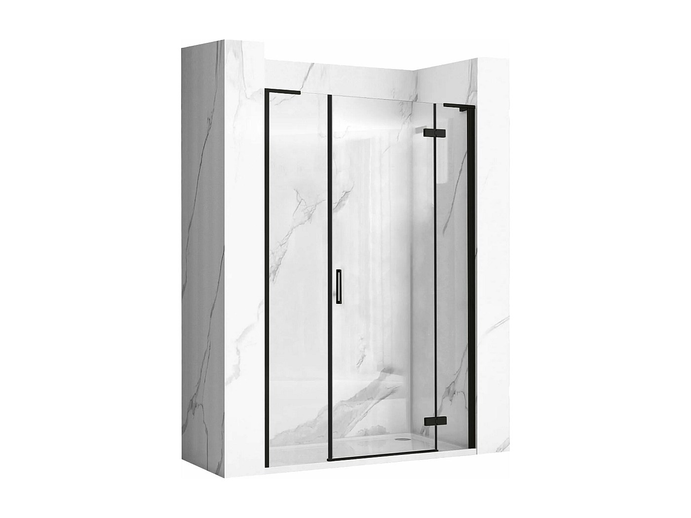 Cabine douche 80x130 H198 CM mod. Young Duo 2 Portes Transparent | Leroy Merlin