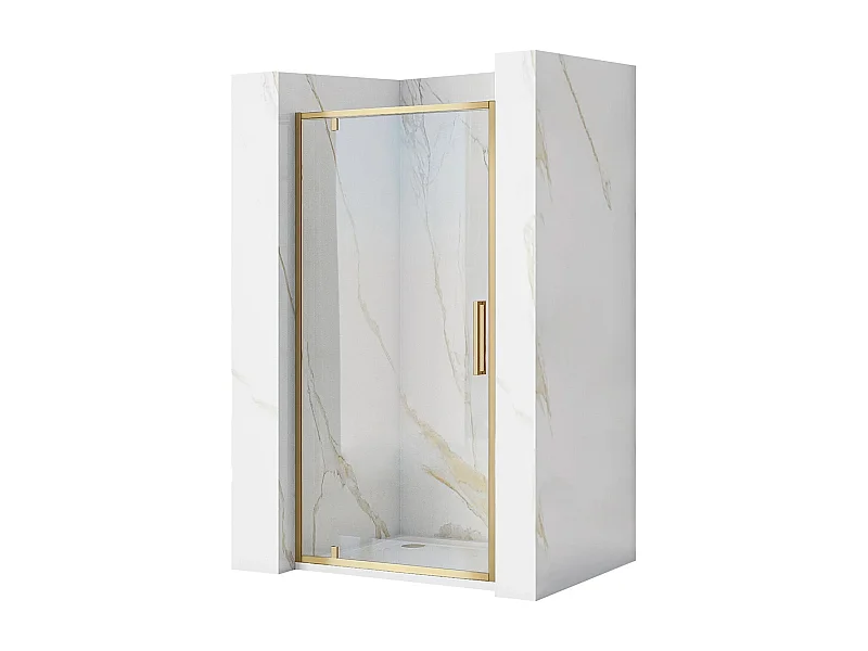 Portas De Chuveiro Rea Rapid Swing 90 Brush Gold