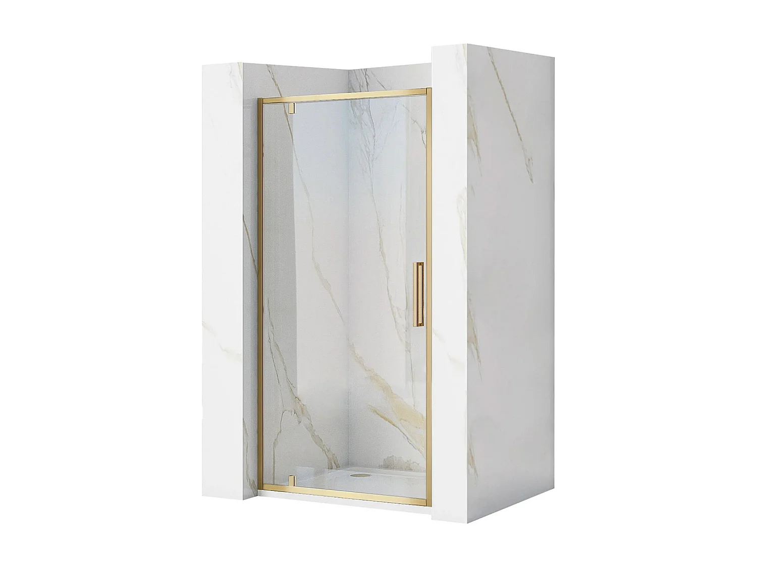 Porte De Douche Rea Rapid Swing 90 Brush Gold