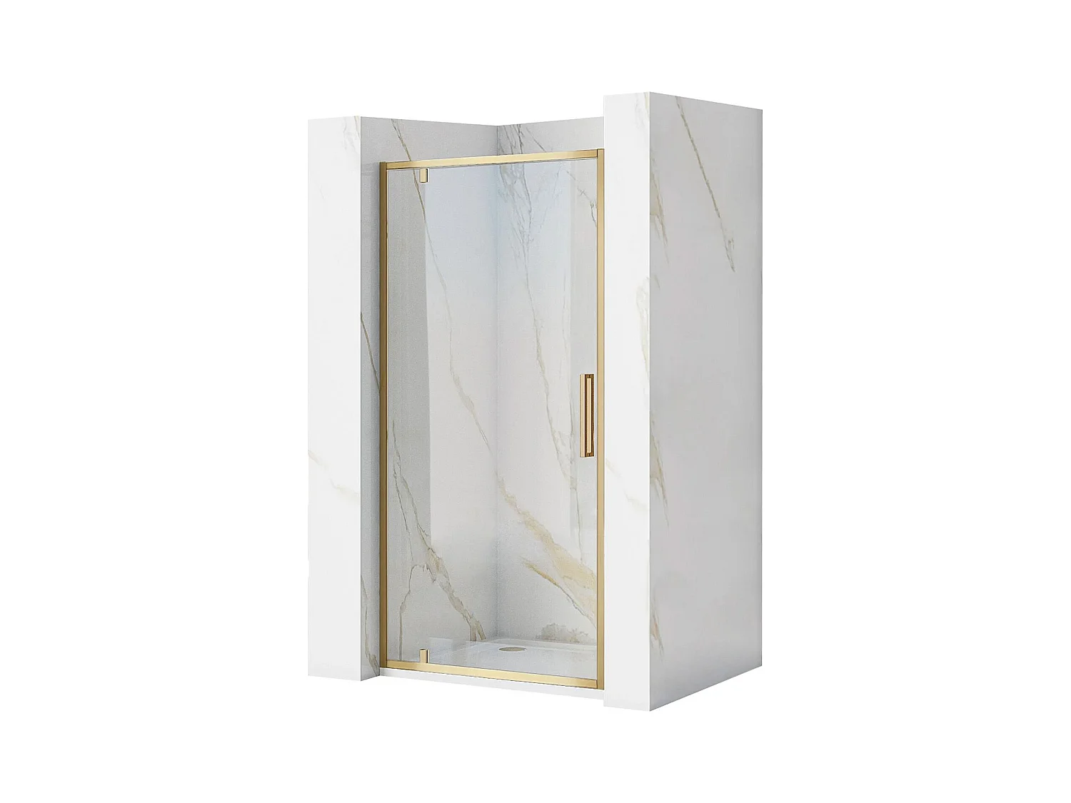 Porte De Douche Rea Rapid Swing 90 Brush Gold
