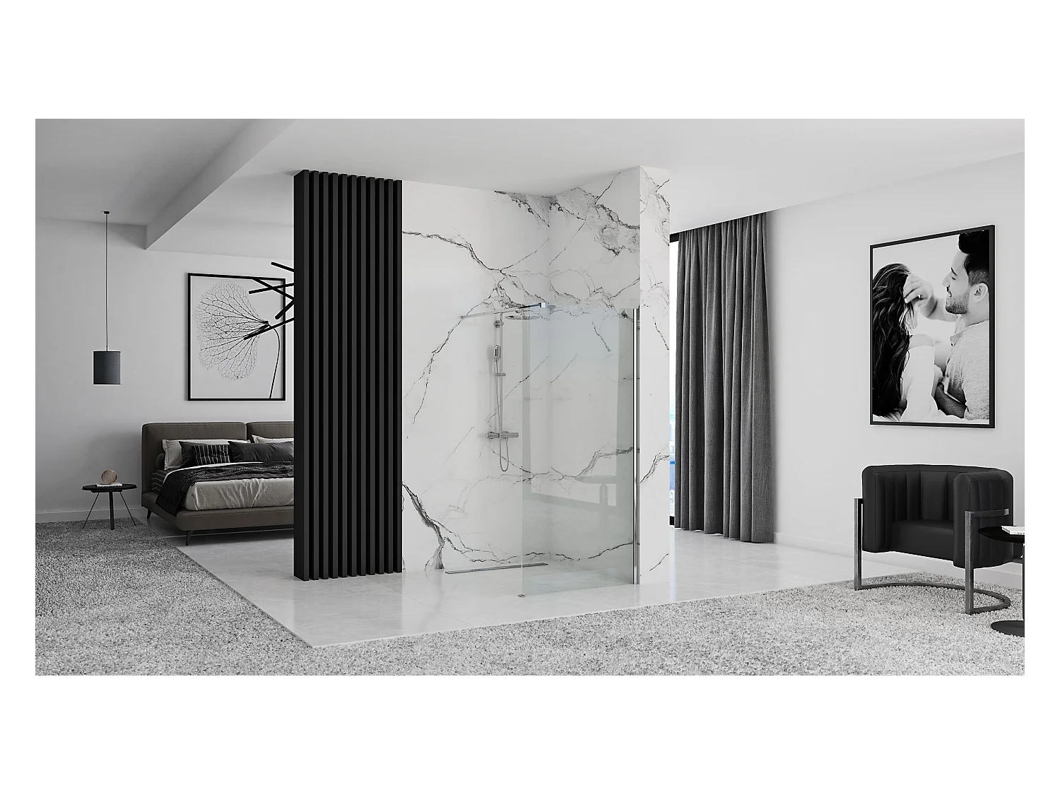 Paroi De Douche Rea Aero N 120 Chrome