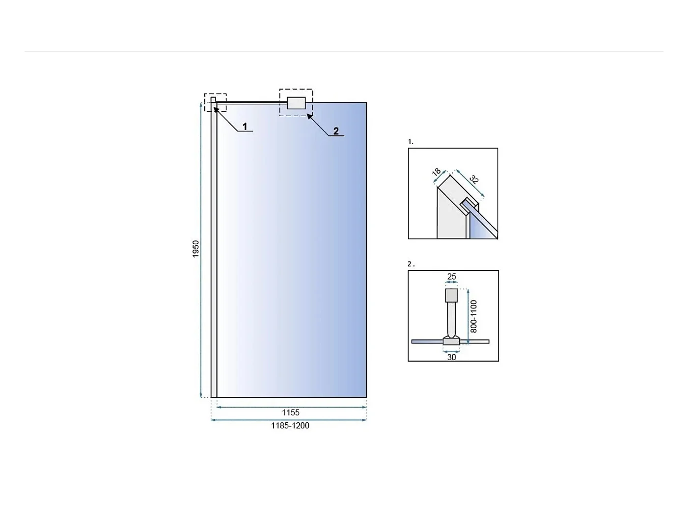 Paroi De Douche Rea Aero N 120 Chrome