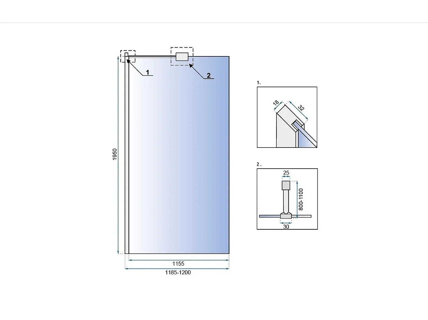 Paroi De Douche Rea Aero N 120 Chrome