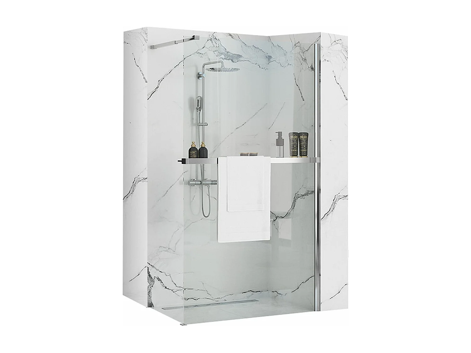 Parede De Chuveiro Rea Aero N 110 Chrome