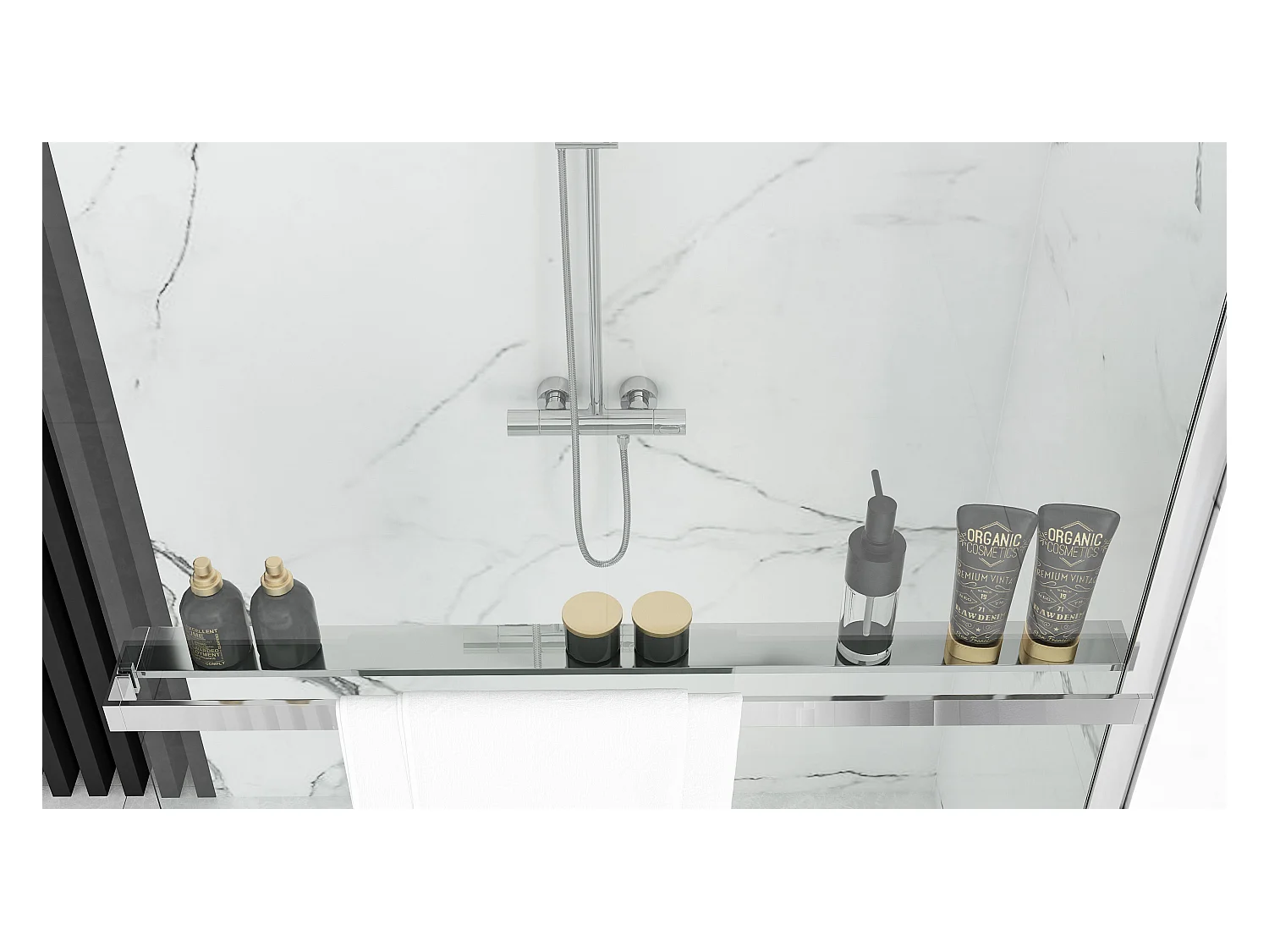 Paroi De Douche Rea Aero N 110 Chrome