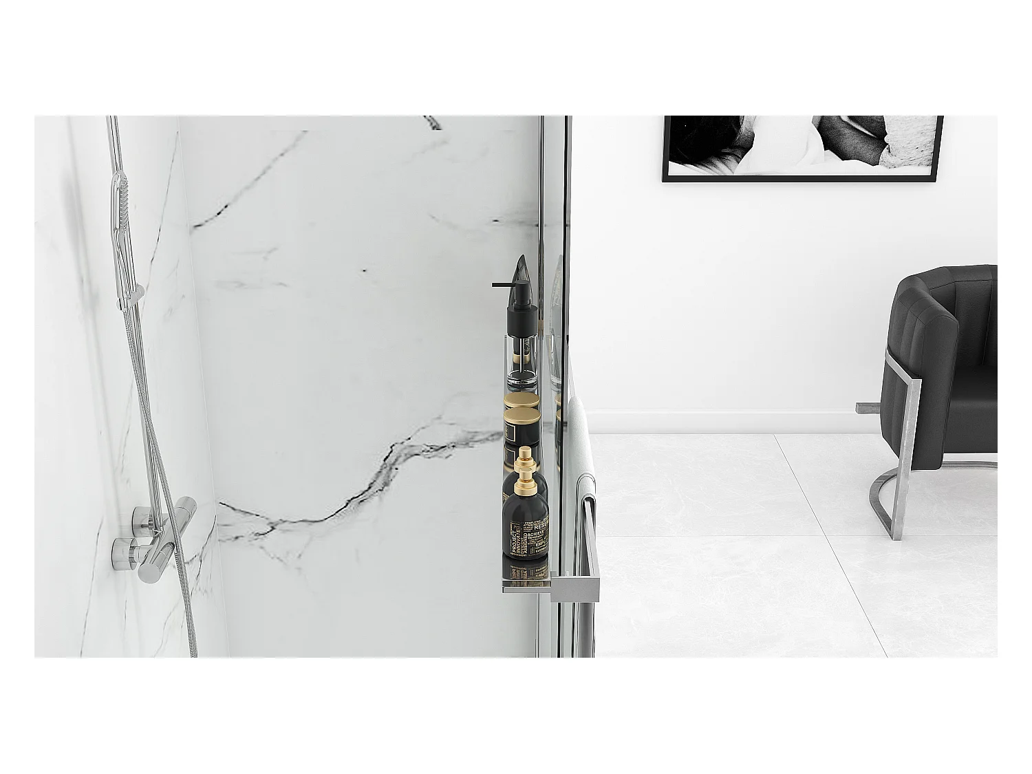 Paroi De Douche Rea Aero N 110 Chrome