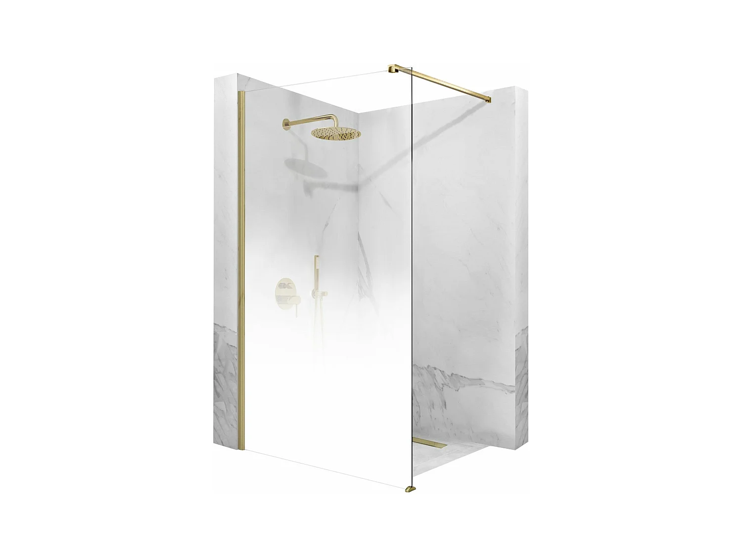 Paroi De Douche Rea Aero Ombre 90 Brush Gold