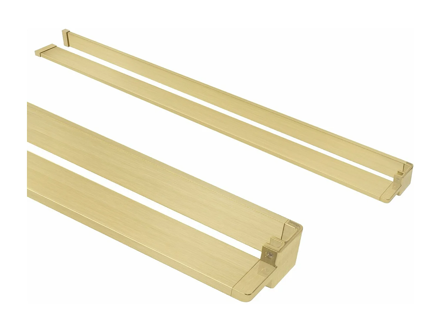 Paroi De Douche Rea Aero N 120 Brush Gold + Étagère Et Support Evo