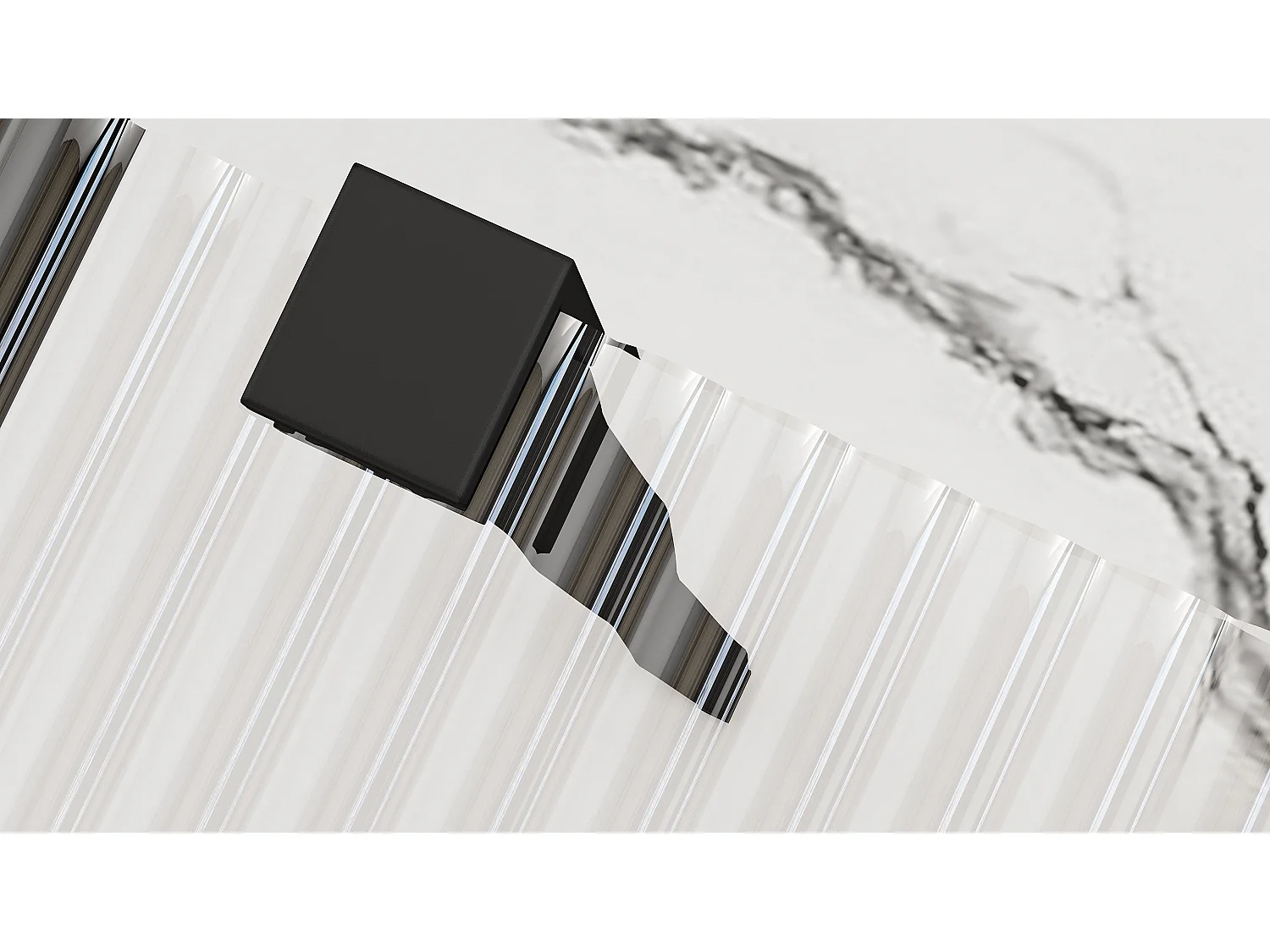 Duschwand Rea Aero Intimo 100 Black