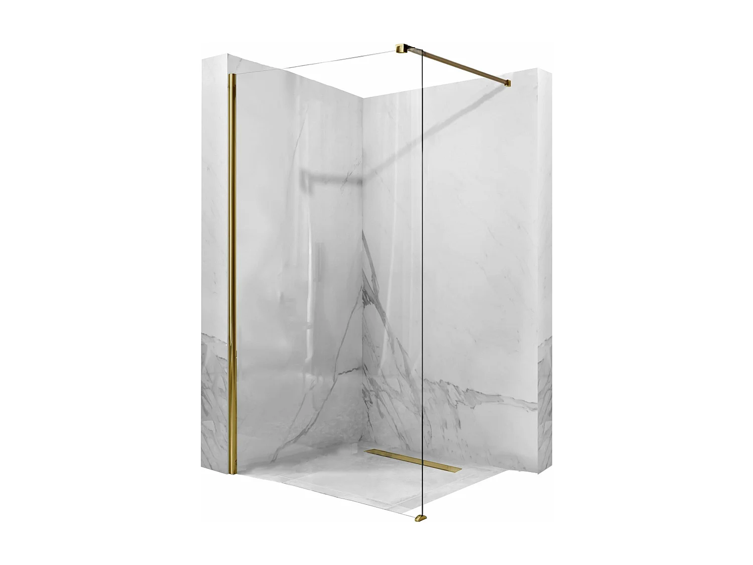 Paroi De Douche Rea Aero Walk In 110 Gold