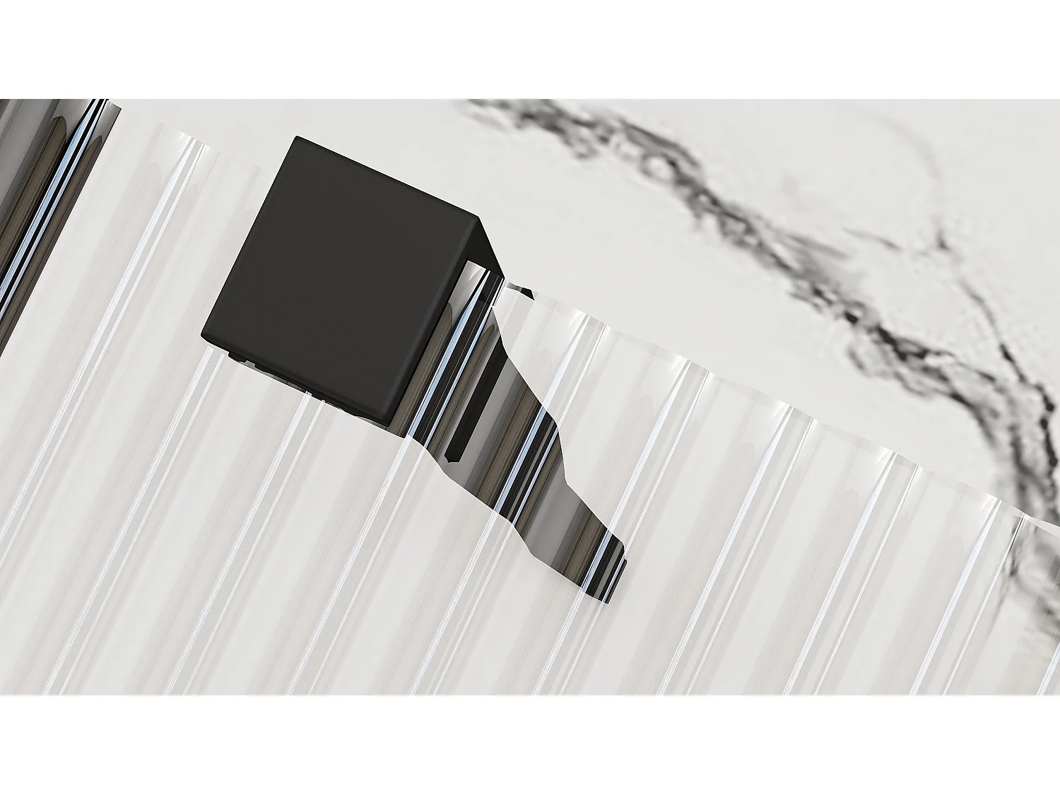 Duschwand Rea Aero Intimo 120 Black