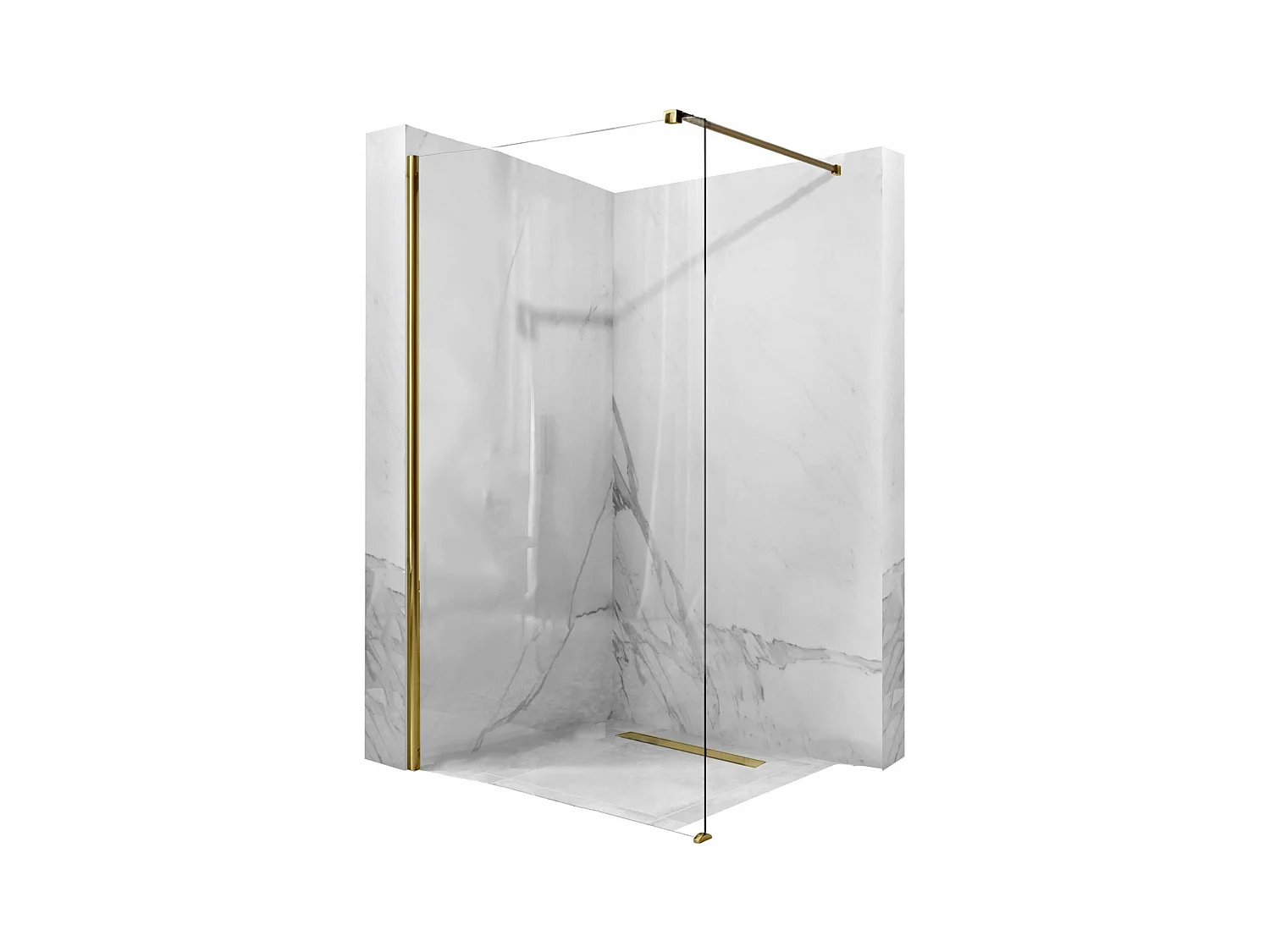 Paroi De Douche Rea Aero Walk In 120 Gold