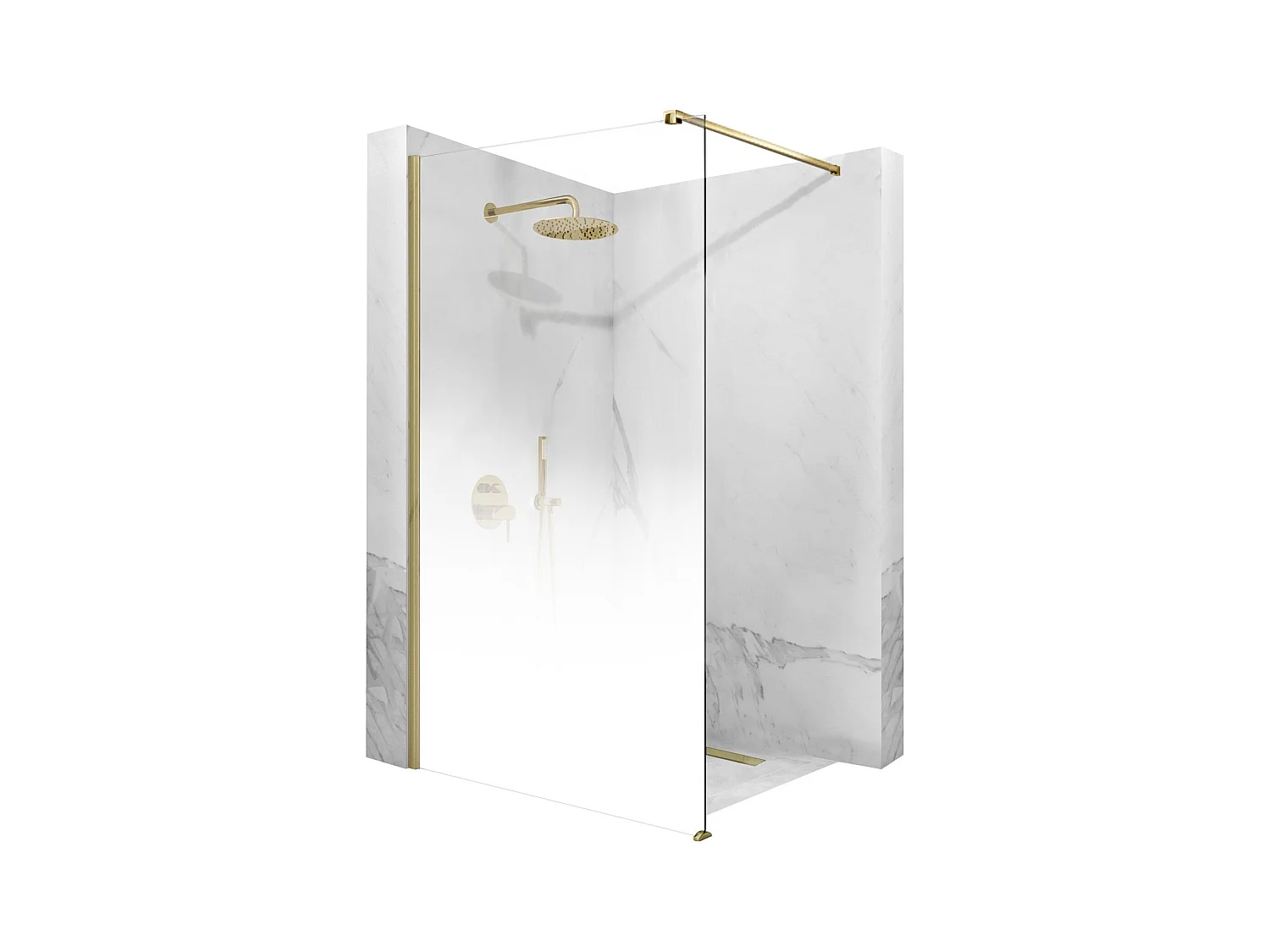 Paroi De Douche Rea Aero Ombre 110 Brush Gold