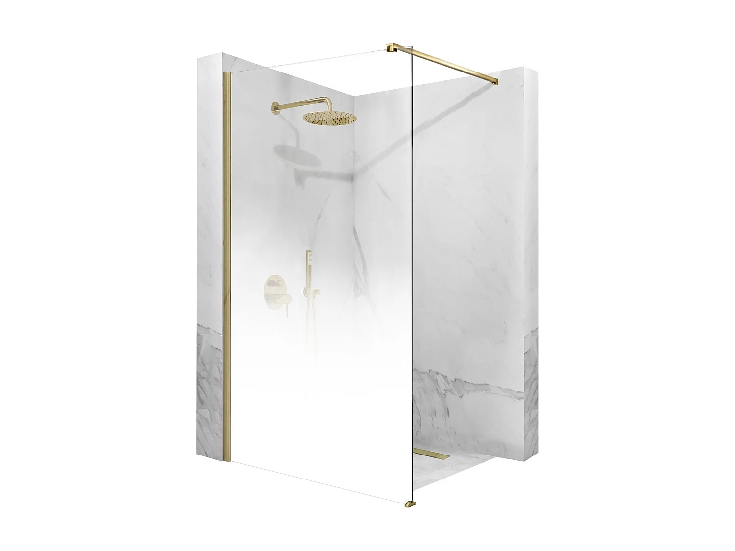 Paroi De Douche Rea Aero Ombre 110 Brush Gold